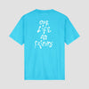 Tag Cotton T-shirt Cyan Blue
