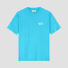 Tag Cotton T-shirt Cyan Blue