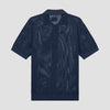Knitted Cotton Polo Navy