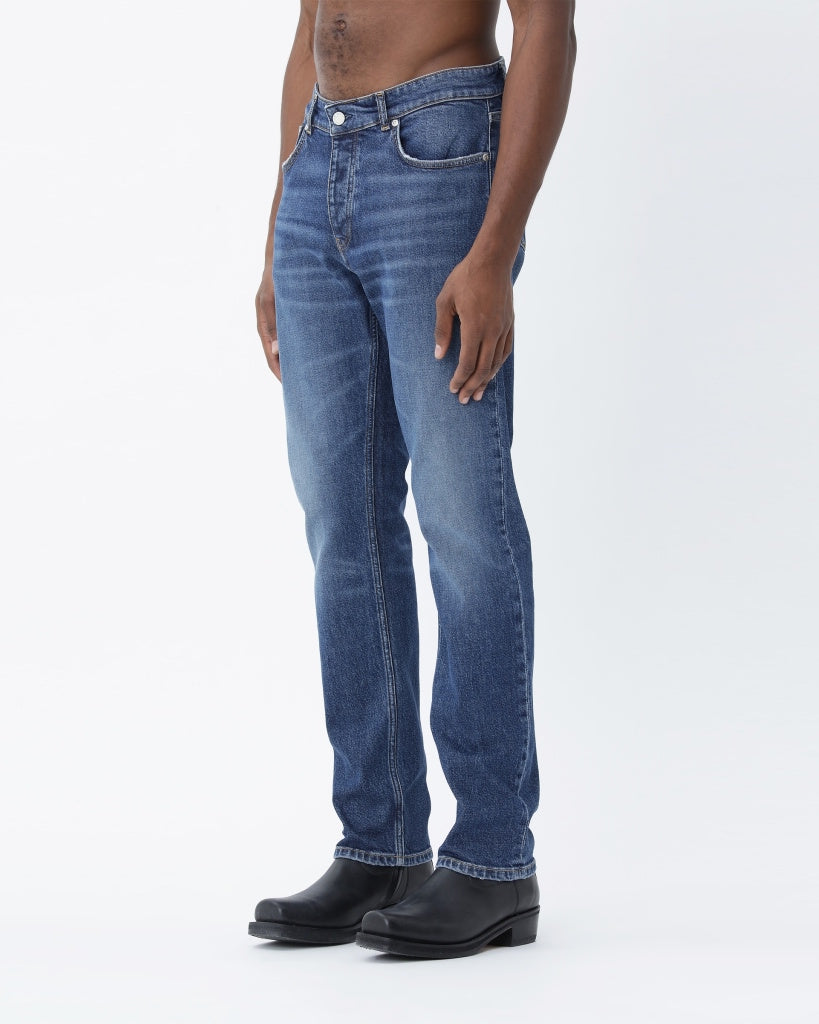 Stone Dark Blue Archer Relaxed Slim Fit Denim