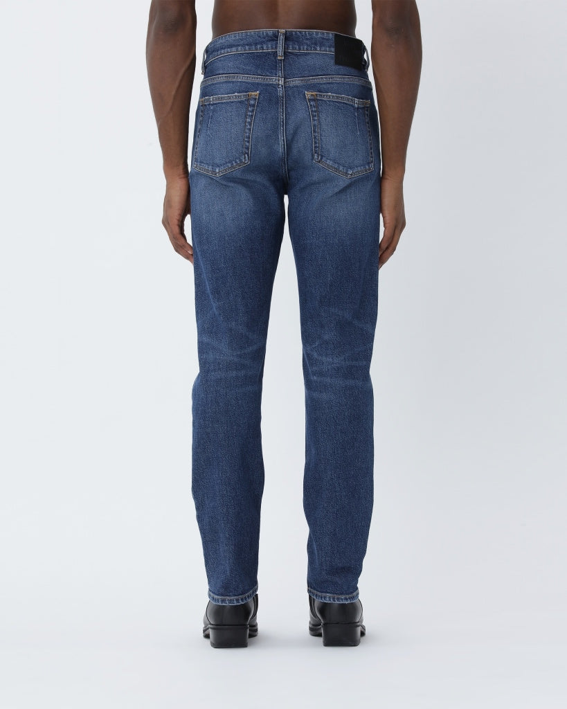 Stone Dark Blue Archer Relaxed Slim Fit Denim
