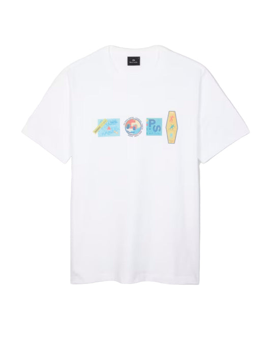 Reg Fit T-shirt Stickers White