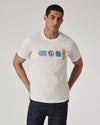 Reg Fit T-shirt Stickers White