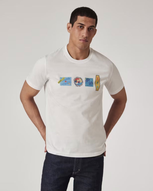 Reg Fit T-shirt Stickers White