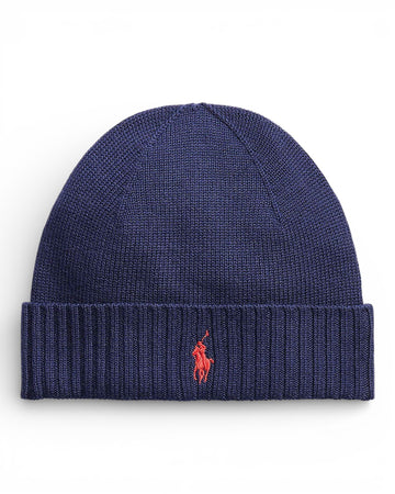 Hunter Navy Signature Pony Wool Beanie