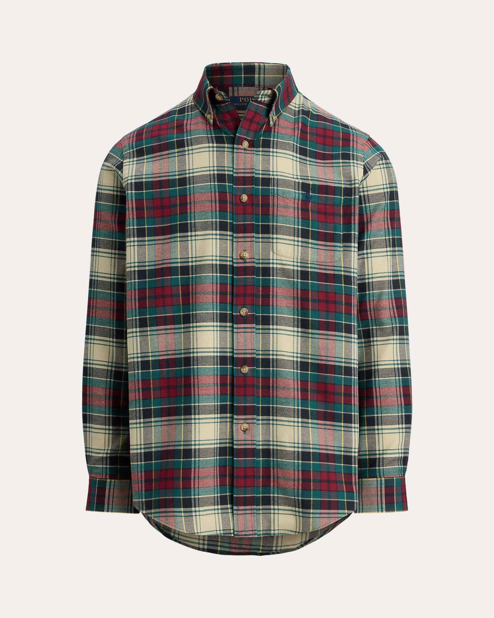 Cream Red Multi Sport Shirt