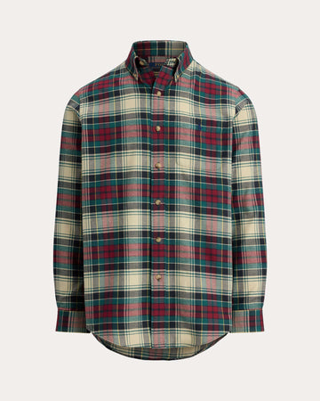 Cream Red Multi Sport Shirt