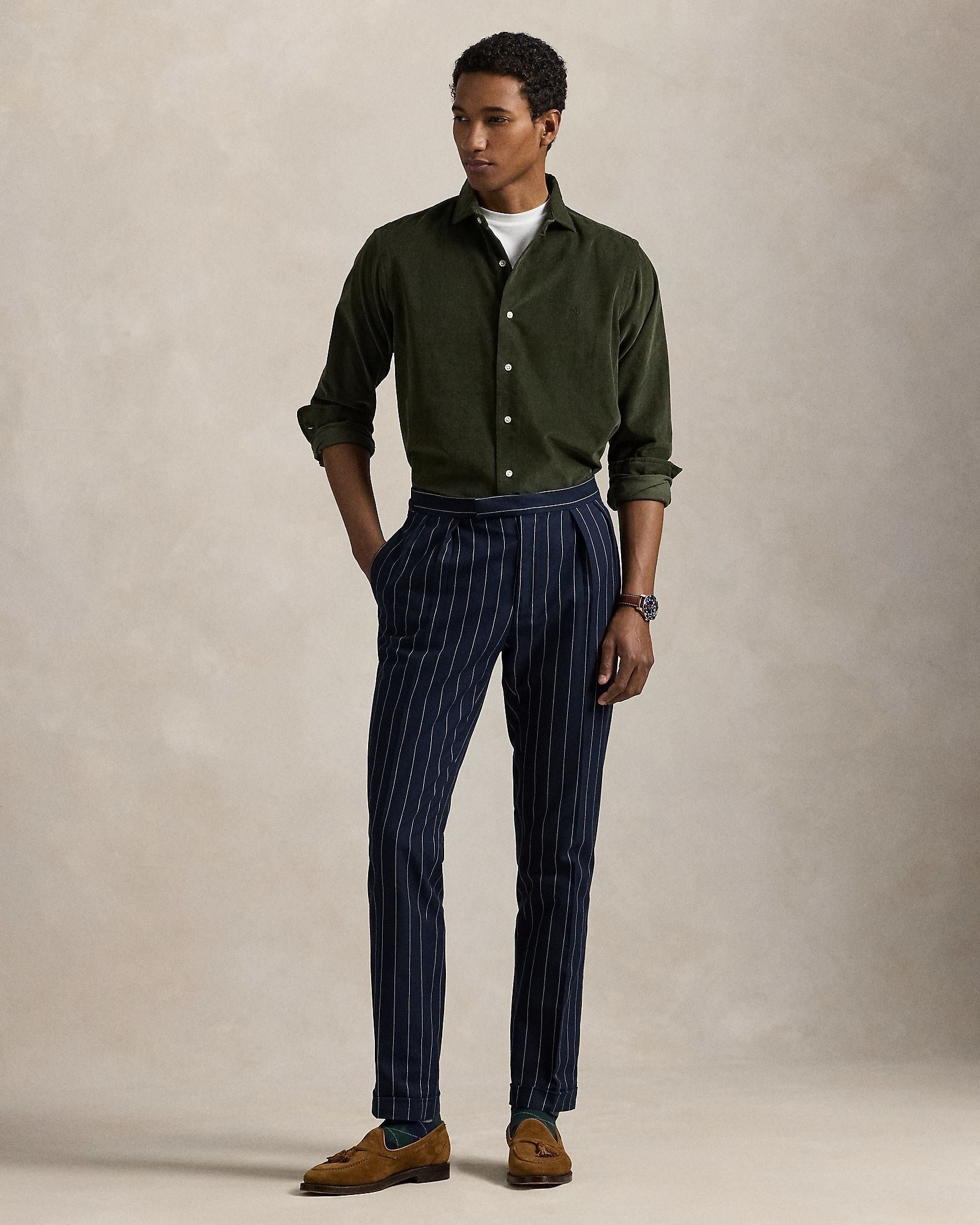 Estate Olive Corduroy Shirt