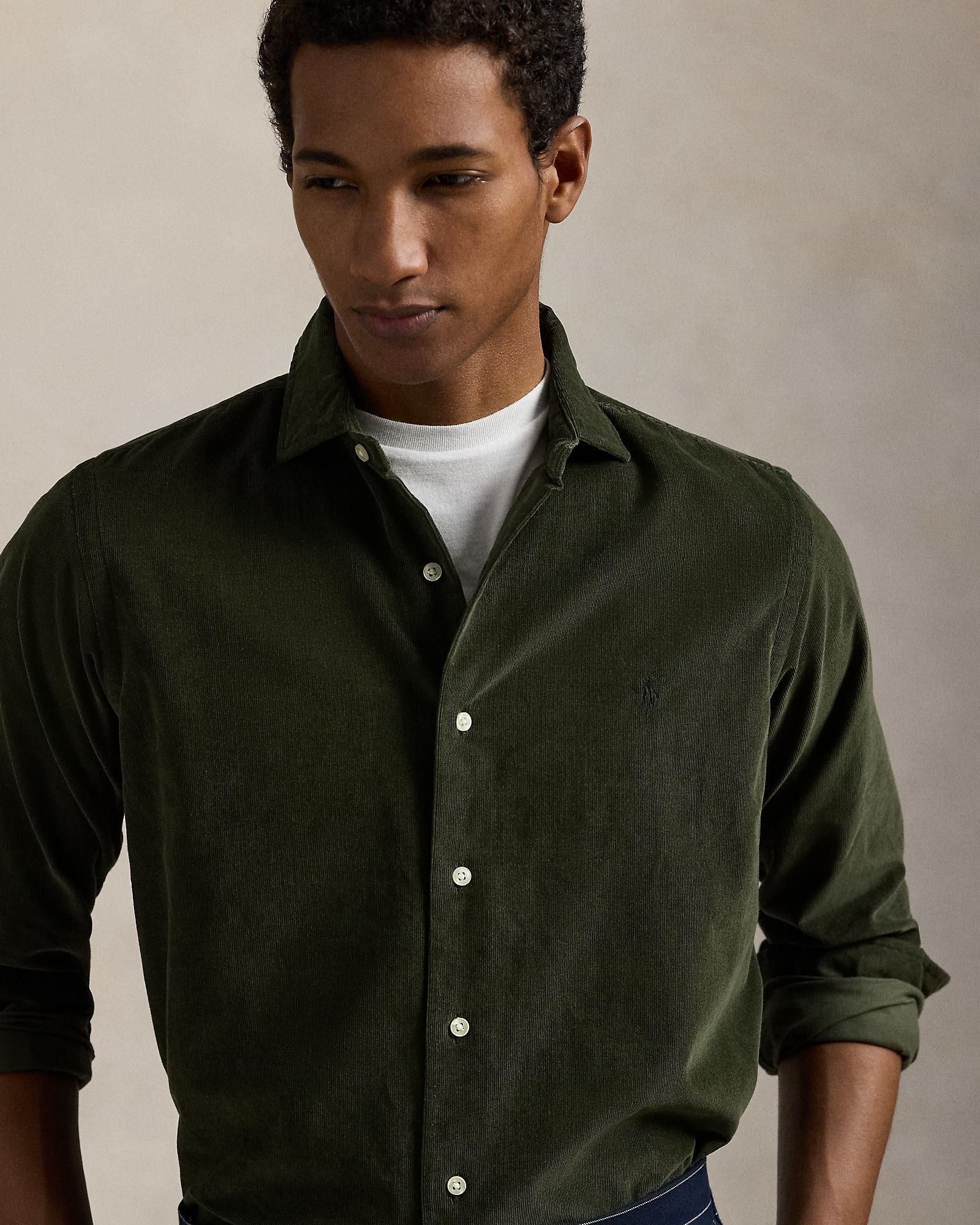 Estate Olive Corduroy Shirt