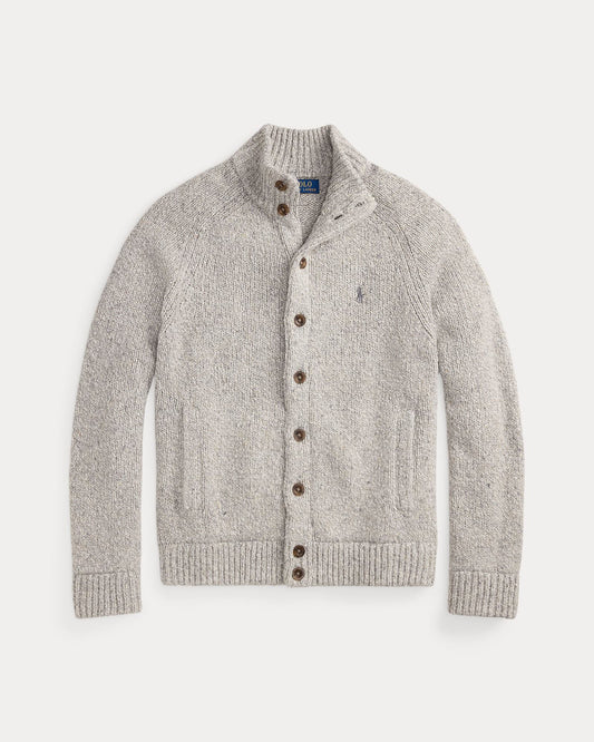Grey Marl Wool Cardigan