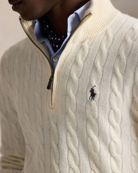 Andover Cream Wool Blend Pullo