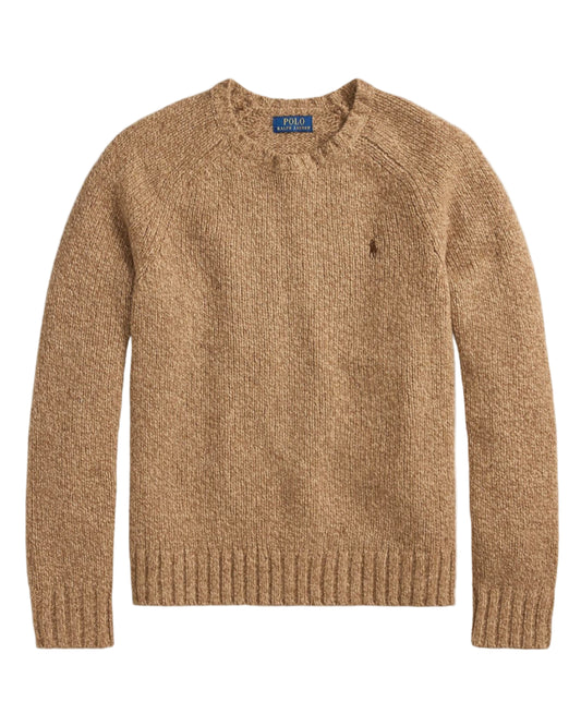 Camel Marl Wool Pullover