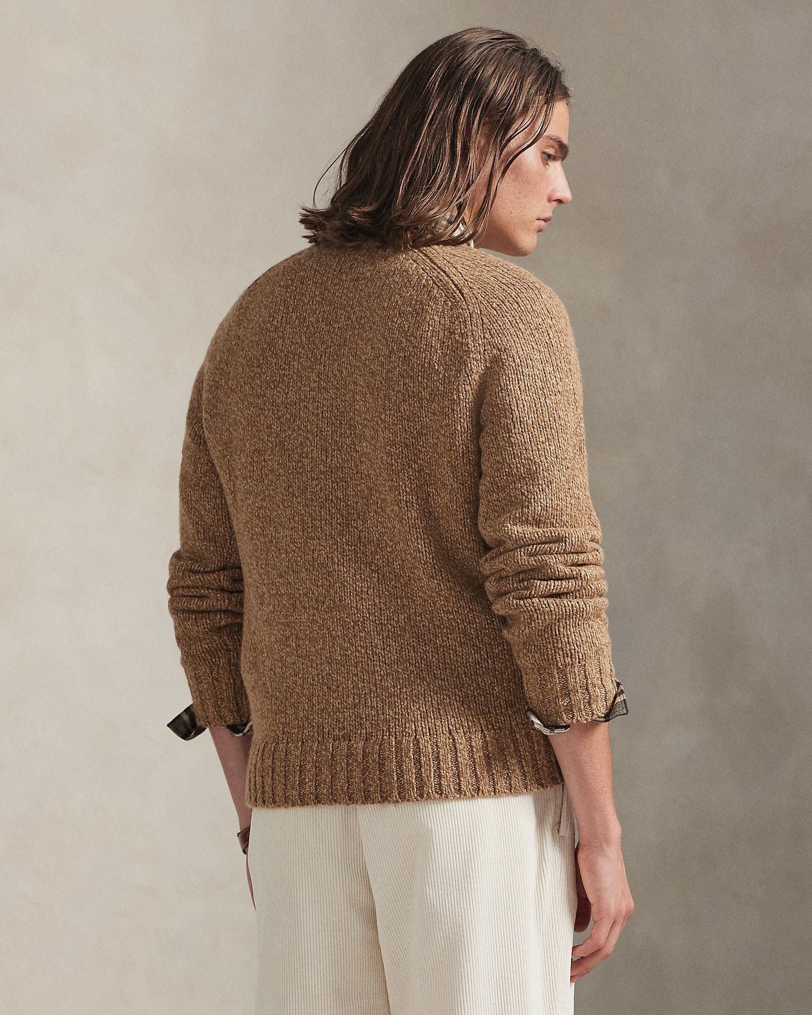 Camel Marl Wool Pullover