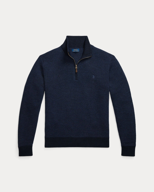 Navy Combo Merino Wool Pullove