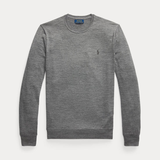 Fawn Grey Heather Merino Wool Pullover