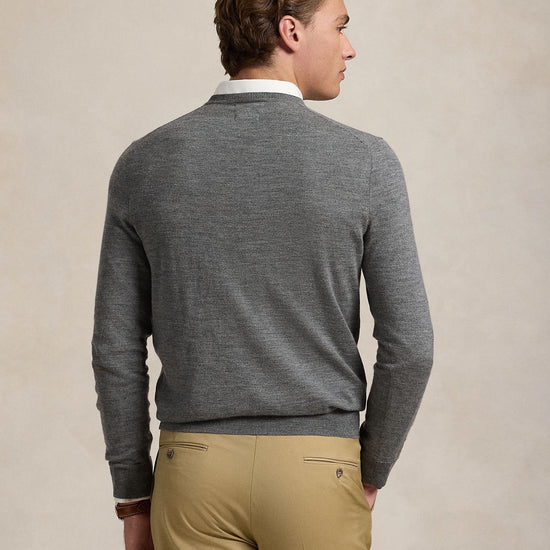 Fawn Grey Heather Merino Wool Pullover
