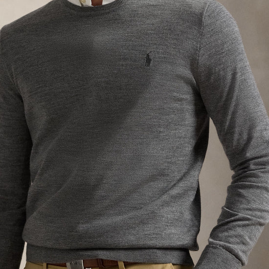 Fawn Grey Heather Merino Wool Pullover
