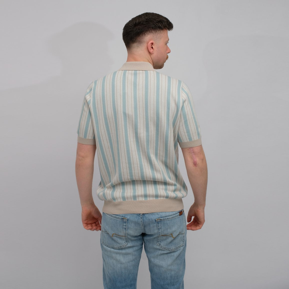 Knitted Button-Through Polo Be