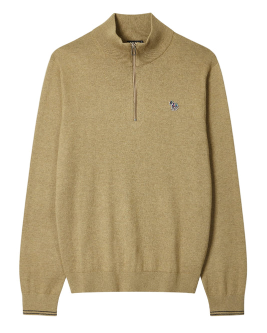 Beige Zebra Badge Wool