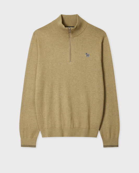 Beige Zebra Badge Wool
