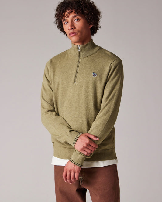 Beige Zebra Badge Wool