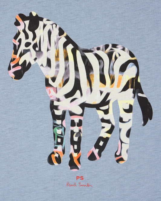 Light Blue Reg Fit Zebra Large