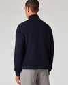 Navy Sweater Zip Zebra Badge