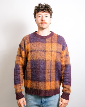 Girocollo jacquard check Borde