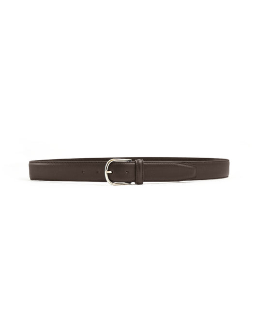 Dark Brown Nappa Leather Belt