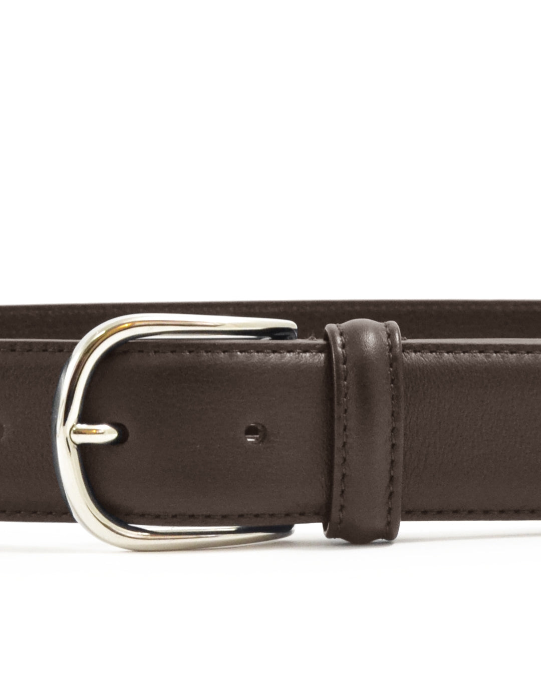 Dark Brown Nappa Leather Belt