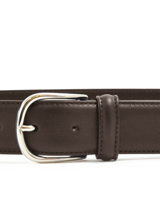 Dark Brown Nappa Leather Belt