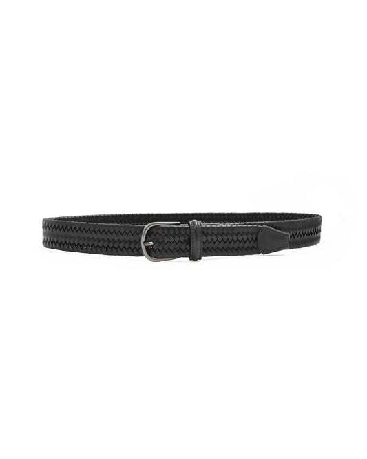 Black Nappa Leather Belt