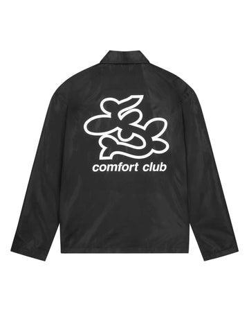 Black Nylon Coach Jacket