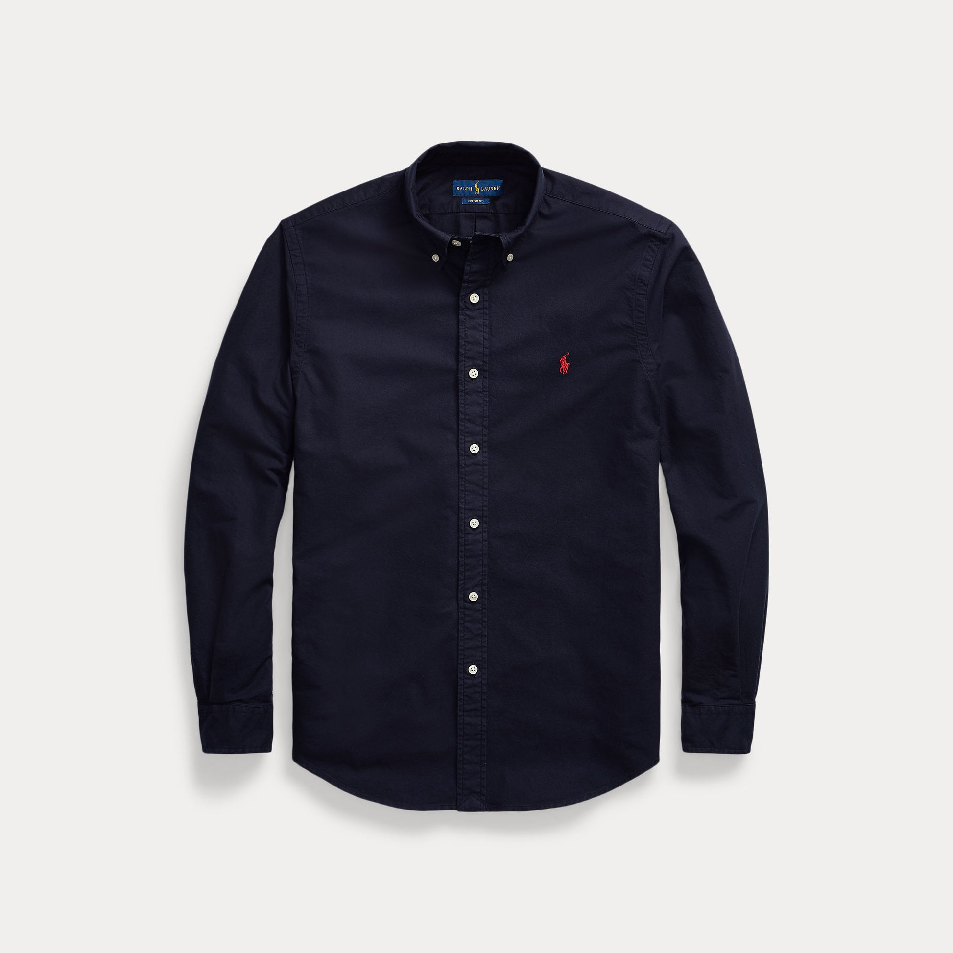 RL Navy Custom Fit Oxford Shirt