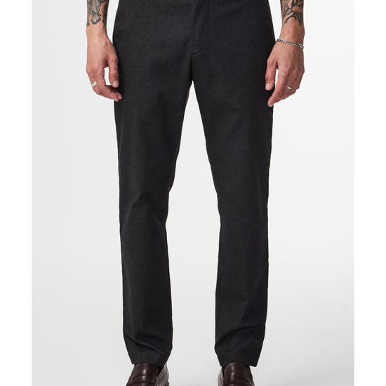 Black Melange Theo Cotton Tailored Slim Fit Trousers