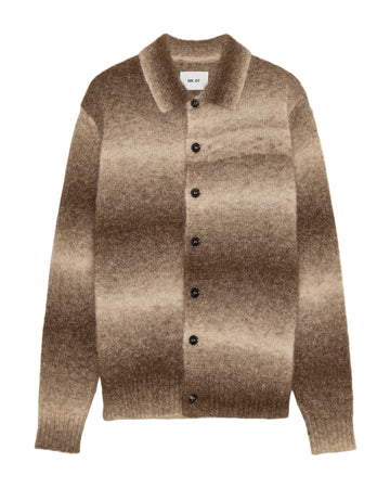 Alfie Wool Knit Polo Cardigan