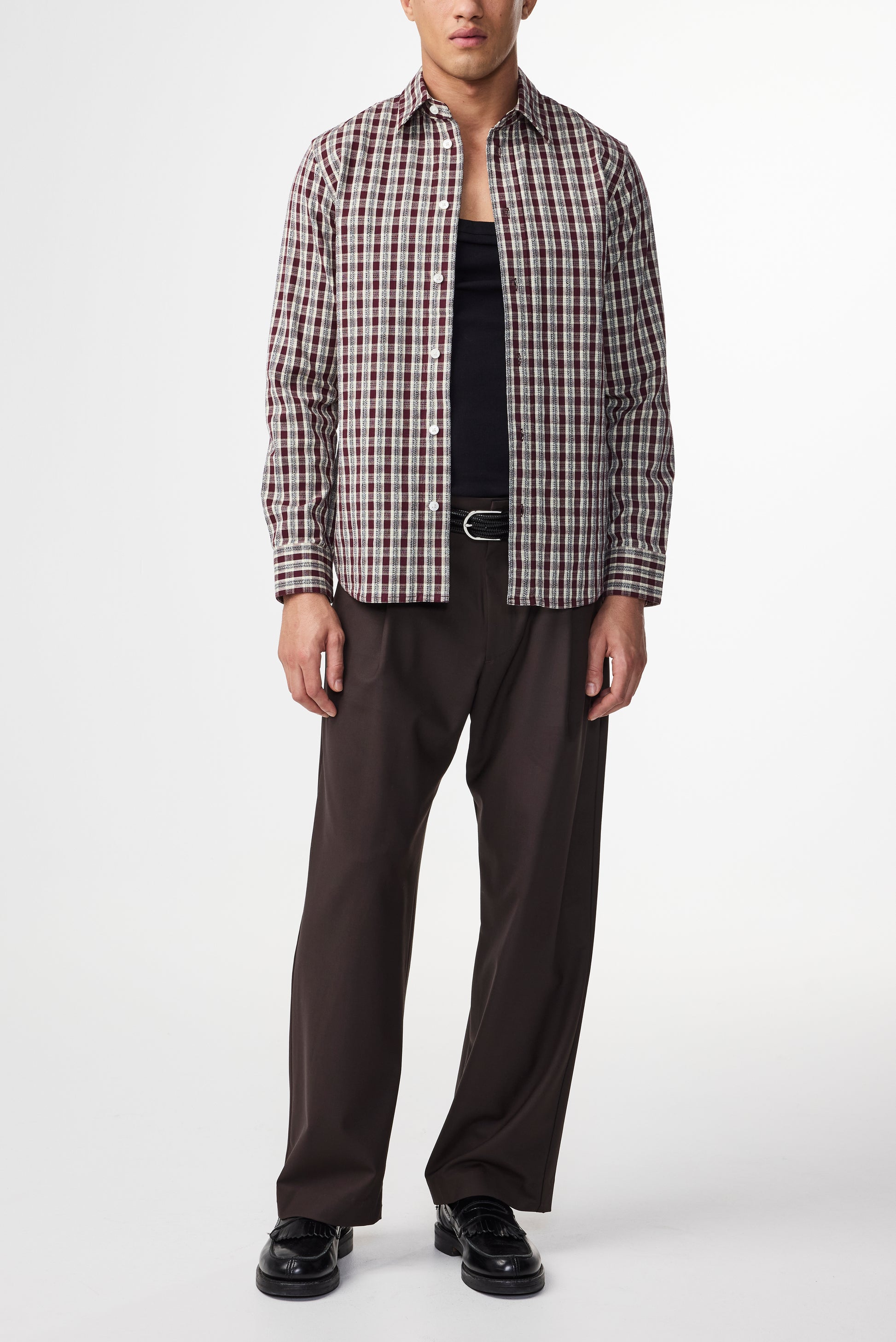 Colby Flannel Shirt Wine Check
