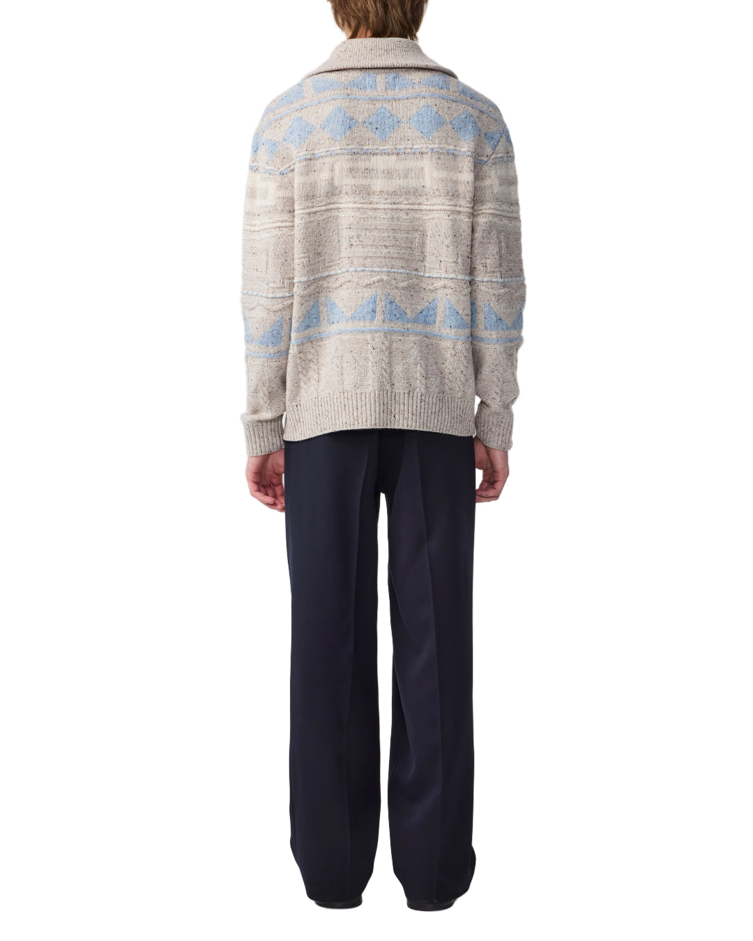 Ecru Multi William Half Zip Pu