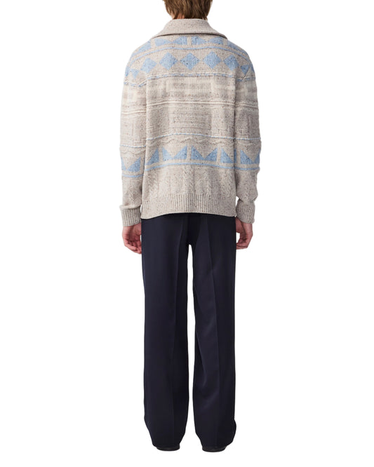 Ecru Multi William Half Zip Pu