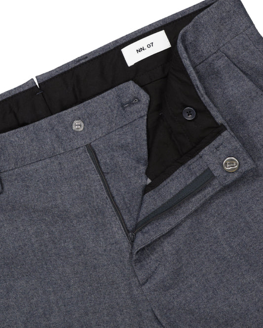 Navy Blue Melange Theo Tailore