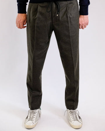 Dark Green Drawstring Dressed