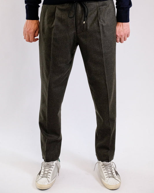 Dark Green Drawstring Dressed