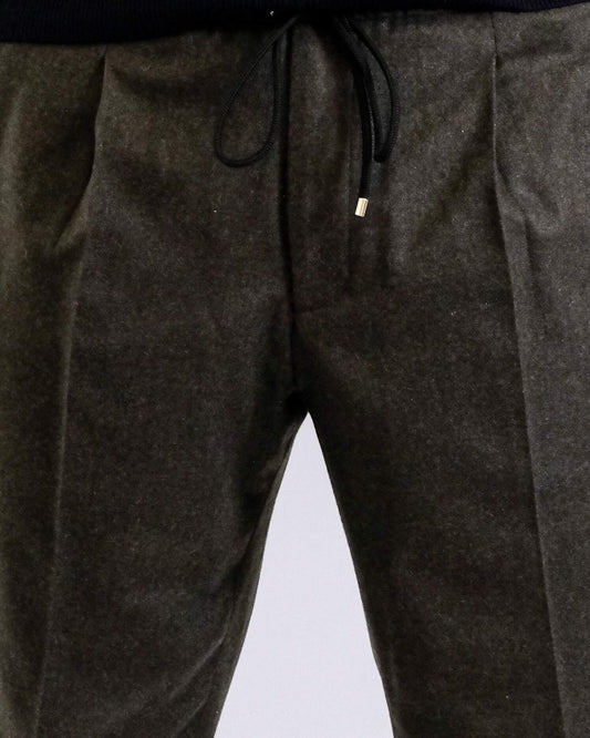 Dark Green Drawstring Dressed