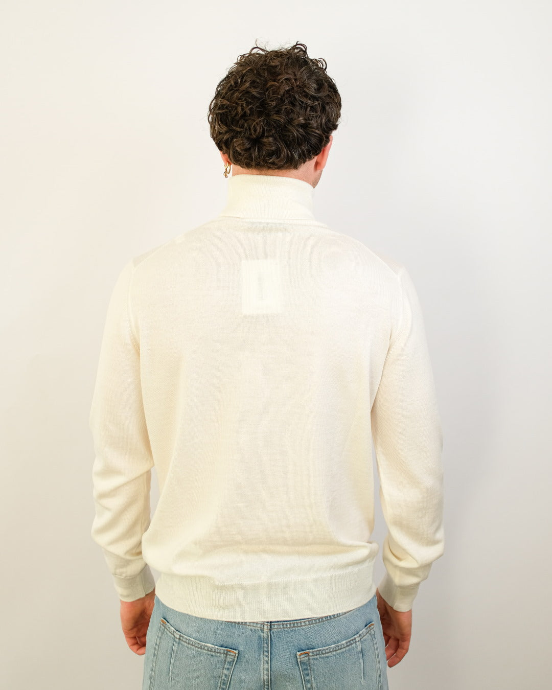 Ecru Washable Merinos Turtlene