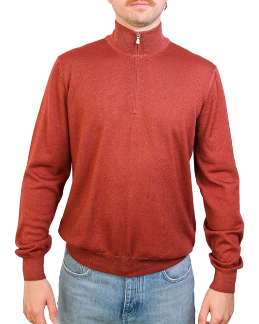 Washed Red Half Zip