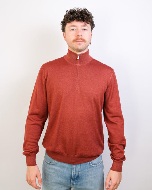 Washed Red Half Zip