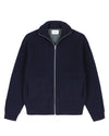 Navy Shetland Wool Zip