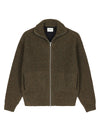 Brown Shetland Wool Zip