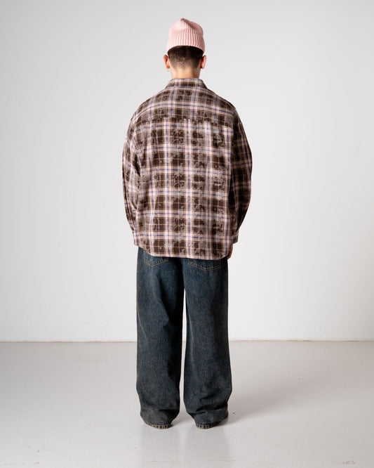 Brown WBJong Check Loose Fit S