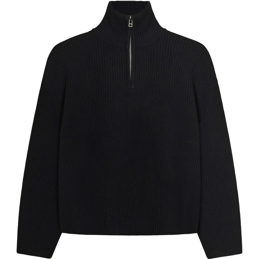 WBLee Wool Knit Half Zip Black